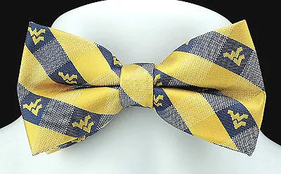 West Virginia Mountaineers Men's Bow Tie Adjustable College Checks Blue Bowtie  • $24.95