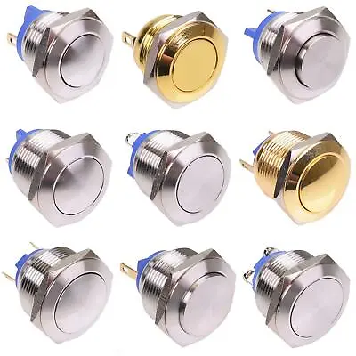 £4.49 • Buy Non Illuminated Off-(On) Momentary Vandal Push Button Switch SPST 16mm 19mm 22mm