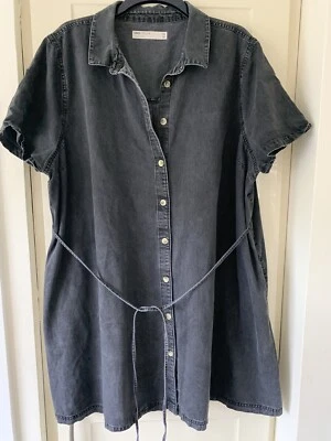 £4.99 • Buy Asos Denim Dress Faded Black Size 26 Curves Summer Simply Lovely Vgc