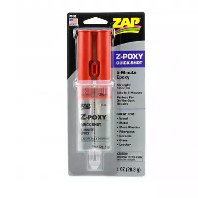 Zap PT-36 Z-Poxy 5 Minute Epoxy Quick-Shot 1oz • £5.25