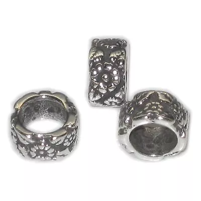 Flower Bead Sterling Silver Charm Spacer .925 X 1 Beads Charms Spacers • £6.75