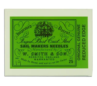 Wm Smith And Son No 19 Steel Sailmakers Needles 25pk Sail Survival Kit Bushcraft • $44.99