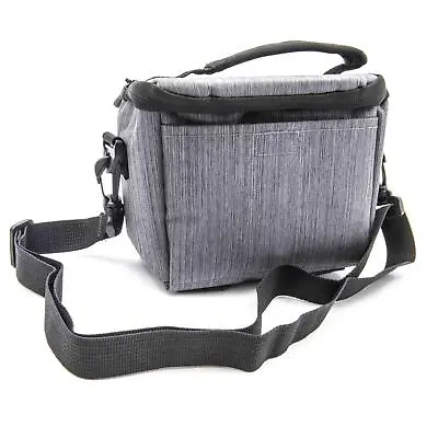 Camera Shoulder Bag Case Gray Canvas For Panasonic Lumix DMC-FZ1000 • £31.20