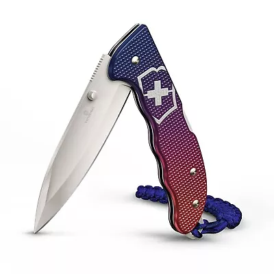 Victorinox Swiss Army Knives Red Blue Alox Evoke Knife With Lanyard • $120.95