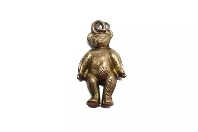 CUTE ANTIQUE ENGLISH 9K GOLD PUFFED TEDDY BEAR CHARM C1900 • $85