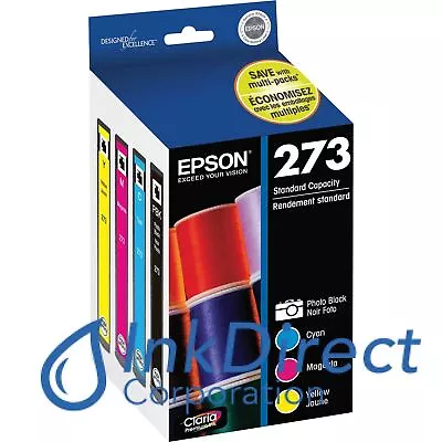 ( Expired ) Genuine Epson T273520 Epson 273 Photo Black CMY Ink Jet Cartridge 4- • $10