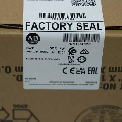 Allen-Bradley 2080-LC50-48QWB /B Micro850 48 I/O EtherNet/IP Controller New • $389