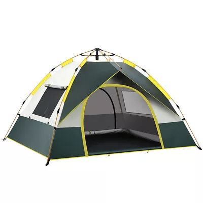 3-4 Person Camping Dome Tent Quick Setup  Tent Windproof & Rainproof Q3I8 • $142.31