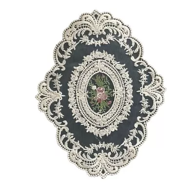 Retro Oval Lace Table Cloth Placemat Kitchen Cup Table Mats Fruit Plate • $16.51