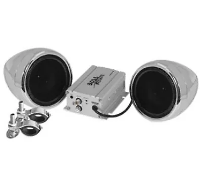 Boss Audio 600w 2-speaker Bluetooth Sound System Chrome All Kawasaki Motorcycles • $125