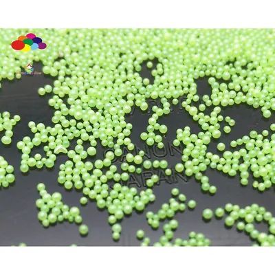 New 100000 Pcs Glass Fruit Green Micro Beads Small No Hole 0.6-0.8mm Nail Art • $0.99