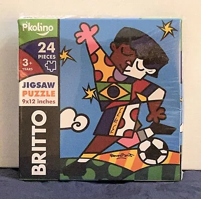 BRITTO PUZZLE Brazilian SOCCER PLAYER 24 Pieces 9 X 12 P'kolino ROMERO BRITTO • $9.99