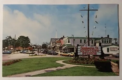 Downtown Hyannis Old Card Stores Cape Cod Mass MA VTG Postcard • $11.99