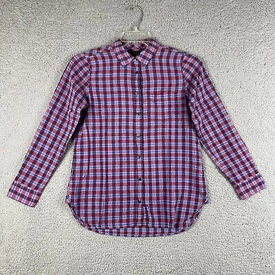 J Crew Boy Fit Plaid Shirt Women’s Size 4P Multicolor Check Button Down • $12.99