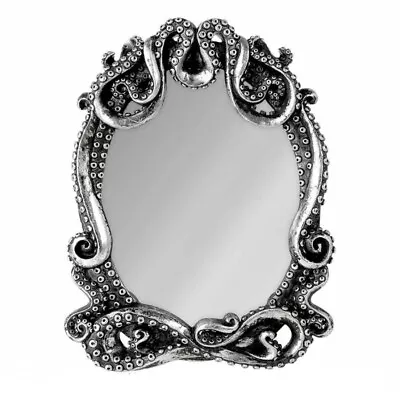 £24.49 • Buy KRAKEN FRAMED MIRROR Alchemy Gothic Steampunk Lovecraft Octopus  Silver Colour