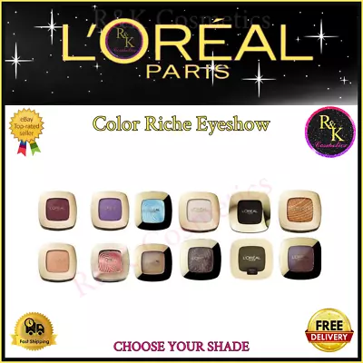 L'OREAL Eyeshadow COLOR RICHE Mono Eyeshadow - CHOOSE YOUR SHADE -  NEW • £4.15