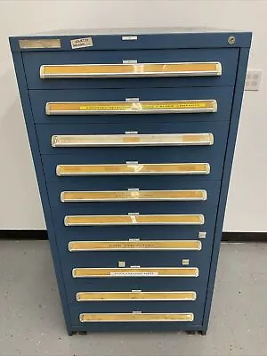 Stanley Vidmar 10 Drawer Industrial  Storage Cabinet 30” W 59” Tall 28” D • $1599.99