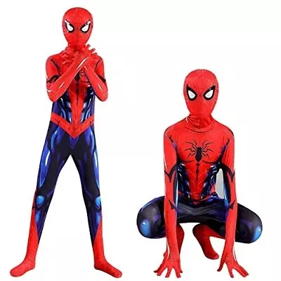 Spiderman Age 6-8 Kids Boys Costume Fancy Dress Cosplay Jumpsuit Size 130 • £5.50