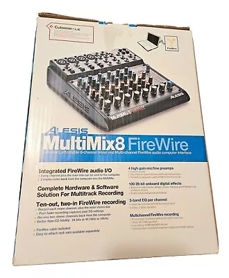 Alesis MultiMix8 Firewire 8-Channel Mixer Complete In Box • $93.49