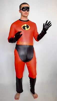 Adult Mens Mr Incredibles Costume Disney The Incredibles 2 Stretch Fancy Dress • £16.99