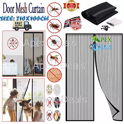 MAGIC Magnetic Insect Door Net Screen Bug Mosquito Fly Insect Mesh Guard Curtain • £6.49