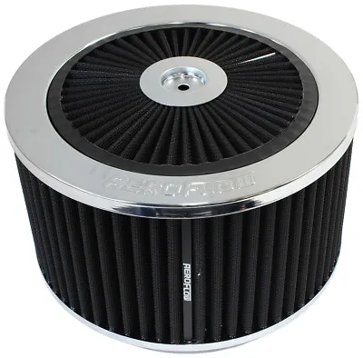 AEROFLOW AF2851-3155 CHROME WASHABLE 9  X 5  FULL FLOW AIR FILTER FOR DOMINATOR • $318