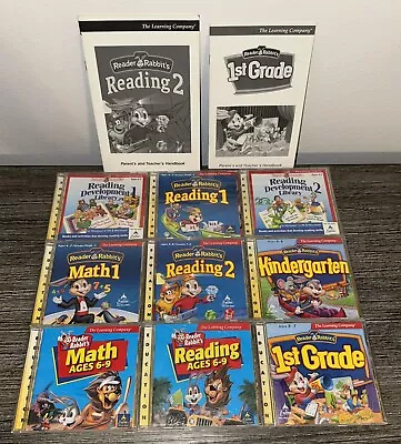 The Learning Company Reader Rabbit’s Age 4-9 Lot Of 9 Math Reading PC UNTESTED • $44.95