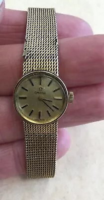 OMEGA VINTAGE GOLD FILLED 1950's 1970's SWISS MADE LADIES' WRISTWATCH RUNS • $69.95