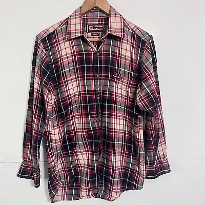 Vintage Marlboro Classics Mens Flannel Shirt Size M Multicolor Plaid Logo • $19.88