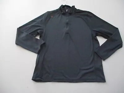 Rhone Sweater Mens Large Black 1/4 Zip Logo Casual Lightweight Long Sleeve • $18.98