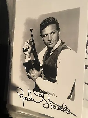 ROBERT STACK Signed Photo Gunsmoke! Great Signature! TV Legend! • $50