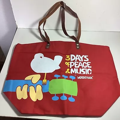 Woodstock Music Festival Tote Bag - 3 Days Of Peace & Music - Zipper Closure • $22.99