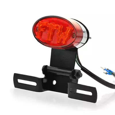 12V ROUND RED Motorcycle LED BRAKE TAIL LIGHT FOR BOBBER CHOPPER CAFE RACER ATV • $9.99