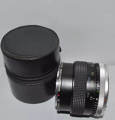 Vintage Vivitar 2X Macro Focusing 50mm Lens With Case • $19.99