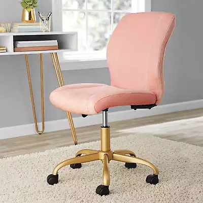 Mainstays Plush Velvet Office Chair Pearl Blush • $51.82