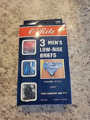 New Vintage (3 Pack) O' Rite Men's Low Rise Briefs Size Large 36-38 • $19.99