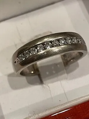 Men's Wedding Band - 10k White Gold - .25 Ctw Diamonds!! • $179.99