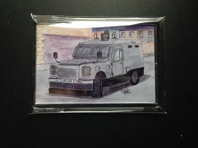 RUC Royal Ulster Constabulary Landrover Simba Clear Plastic Fridge Magnet • £3