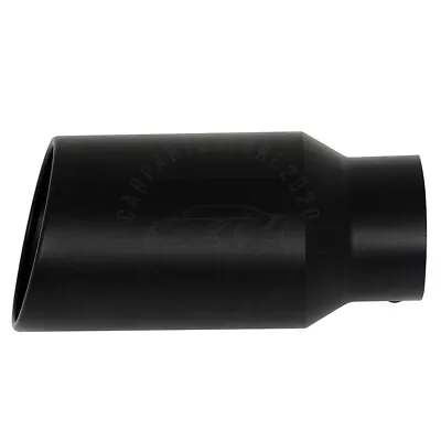 5  Inlet 7  Outlet 15  Long Diesel Stainless Steel Bolt On Exhaust Tip Black • $29.99