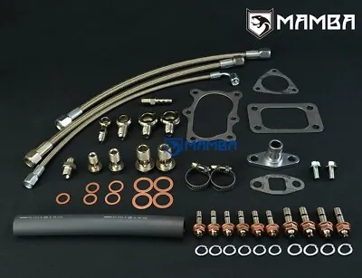 Turbo Oil & Water Install Line Kit For Nissan RB30 Engine W/ RB25DET T3 Turbo • $175.84