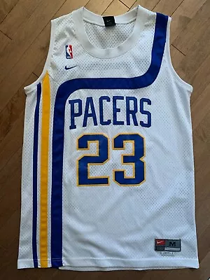 Ron Artest Men's Medium Nike Swingman Indiana Pacers Throwback NBA Jersey White • $96.42