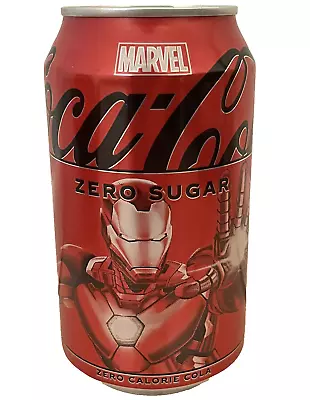 NEW LIMITED EDITION MARVEL IRON MAN Coke COCA COLA ZERO SUGAR 12 FL OZ 355mL CAN • $18.46