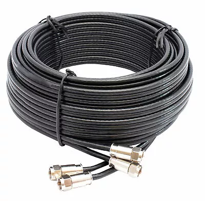£17.99 • Buy 30m Twin Satellite Shotgun Coax Cable Extension Kit For Sky Fitted F Connectors