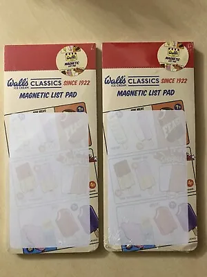 ❎2 Walls Classic Ice Cream Magnetic Note Pads 🍦🍦🍦 • £3.99