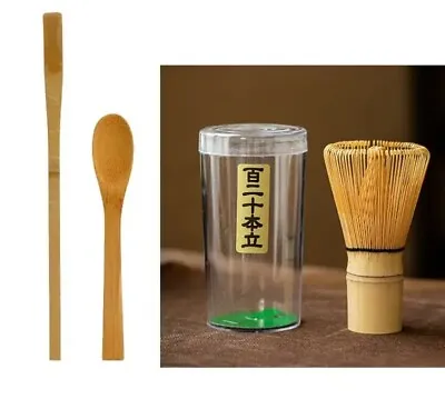 Matcha Green Tea Spoon Set Preparation Kit Bamboo Whisk Brush Powder Whisk • $19.99
