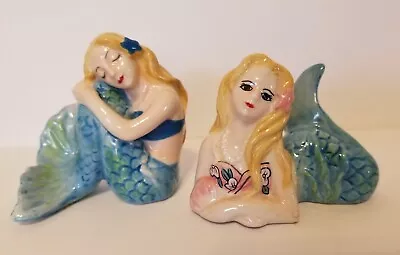 Cute Anthropomorphic Mermaids Fish Woman Salt And Pepper Shakers  • $28