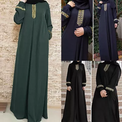 $38.92 • Buy Women Plus Size Print Abaya Jilbab Muslim Dress Maxi Dress Kaftan Long Dress NEW