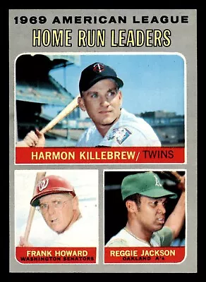 1970 Topps Baseball #66 A.L. HR Leaders Killebrew Jackson NM *d8 • $20