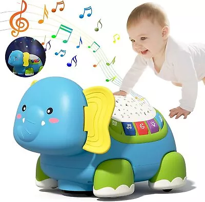 Kids Toddler Interactive Baby Toys Electric Music Crawling Elepant LED Light Up • $24.90