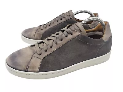Magnanni Mens Size US 11 Medium Gray Suede Leather City Sneakers Casual Shoes • $16